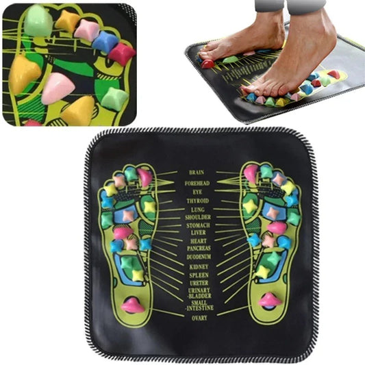 Reflexology Board Foot Acupuncture Mat with Pressure Point Chart