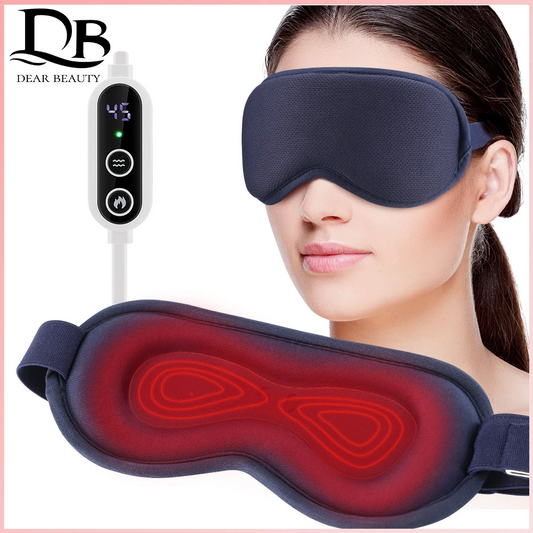 Heated Eye Mask, Warm Eye Compress Mask for Dry Eyes, USB Electric Eye Heating Pad with Temperature & Timer Control, Dry Eye Mask for Dry Eyes
