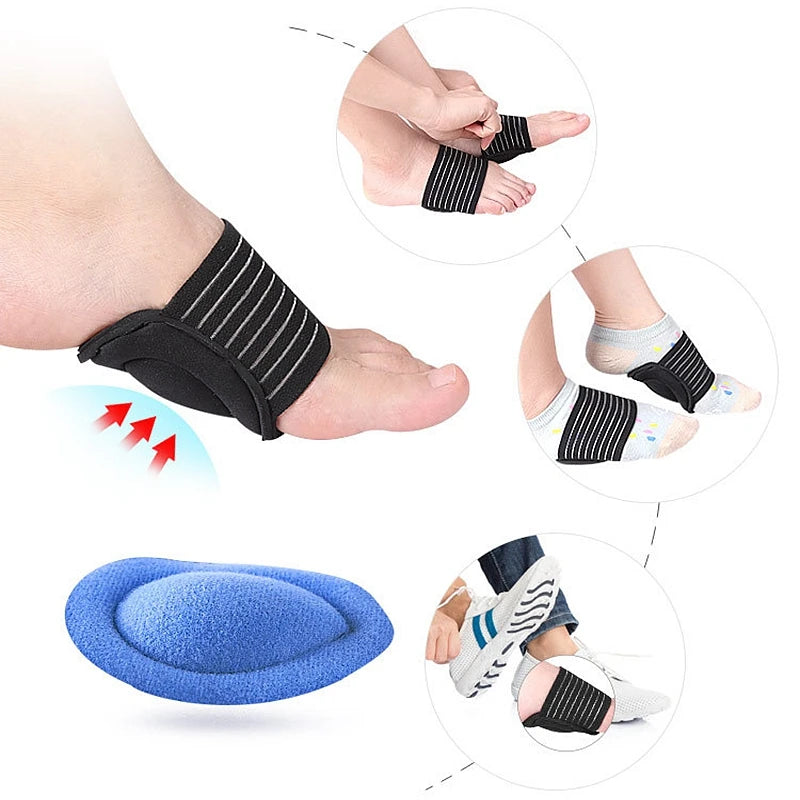 1 Pair Compression Cushioned Arch Support Brace, Plantar Fasciitis Sleeves for Pain Relief & Sore
