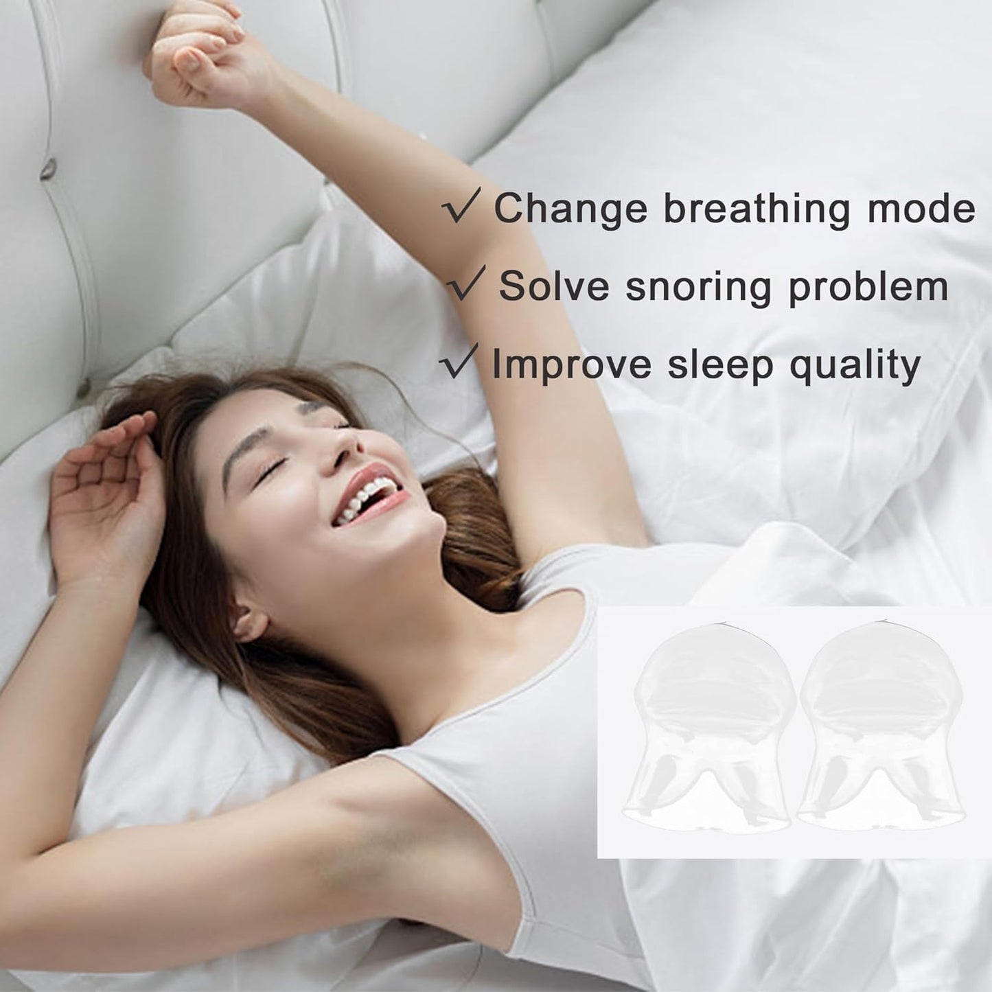 Anti-Snore Devices, Reusable Snoring Solution for Better Sleep, 2 Pack Helps Stop Snoring for Men and Women