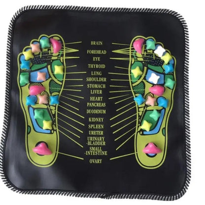 Reflexology Board Foot Acupuncture Mat with Pressure Point Chart